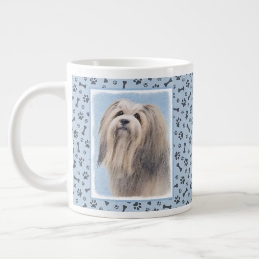 Havanees (zilver) schilderen - Kute Original Dog A Grote Koffiekop (Links)
