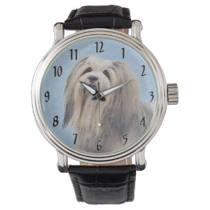 Havanees (zilver) schilderen - Kute Original Dog A Horloge