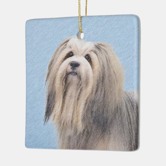 Havanees (zilver) schilderen - Kute Original Dog A Keramisch Ornament (Links)