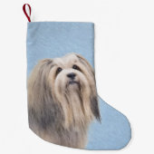 Havanees (zilver) schilderen - Kute Original Dog A Kleine Kerstsok (Voorkant)