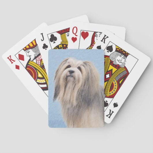 Havanees (zilver) schilderen - Kute Original Dog A Pokerkaarten (Achterkant)