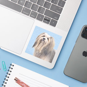 Havanees (zilver) schilderen - Kute Original Dog A Sticker
