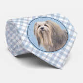 Havanees (zilver) schilderen - Kute Original Dog A Stropdas (Opgerold)