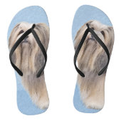 Havanees (zilver) schilderen - Kute Original Dog A Teenslippers (Voetbed)