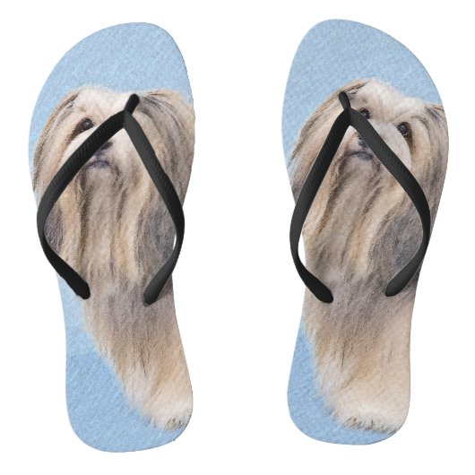 Havanees (zilver) schilderen - Kute Original Dog A Teenslippers (Voetbed)