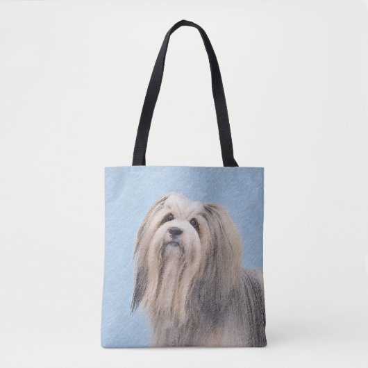 Havanees (zilver) schilderen - Kute Original Dog A Tote Bag (Voorkant)