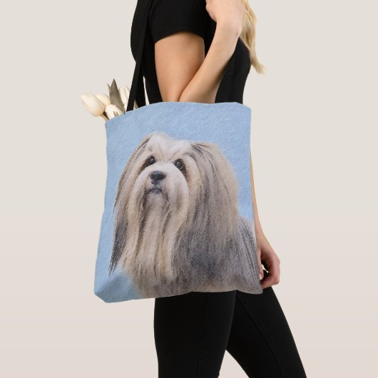 Havanees (zilver) schilderen - Kute Original Dog A Tote Bag (Dichtbij)