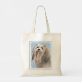 Havanees (zilver) schilderen - Kute Original Dog A Tote Bag (Achterkant)