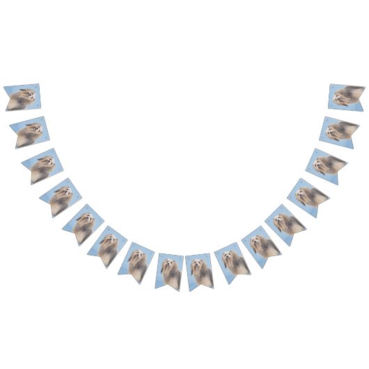 Havanees (zilver) schilderen - Kute Original Dog A Vlaggetjes (Alle)