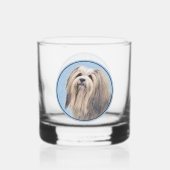 Havanees (zilver) schilderen - Kute Original Dog A Whisky Glas (Achterkant)