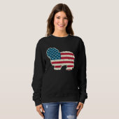 Havanese 4th of July Men Women USA American Flag D Trui (Voorkant volledig)
