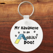 Havanese Agility Dog Sleutelhanger (Voorkant)