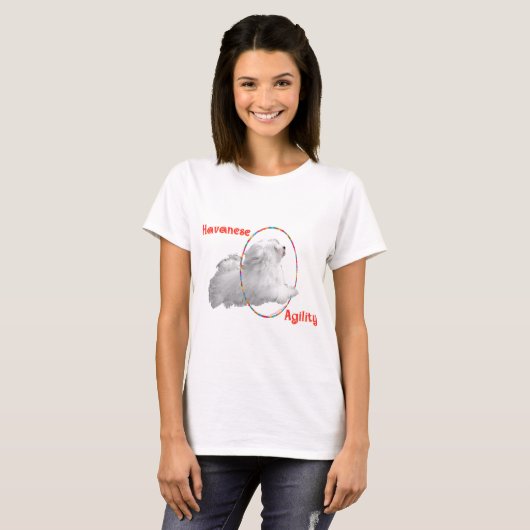Havanese Agility T-shirt (Voorkant volledig)