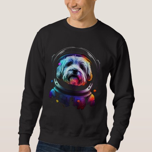 Havanese Astronaut Dog in Outer Space  Cosmic Grap Trui (Voorkant)