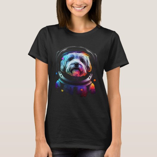 Havanese astronaut hond in kosmische greep van de t-shirt (Voorkant)