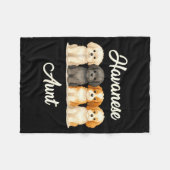 Havanese Aunt Cute Dog Lover Gift Funny Women Pupp Fleece Deken (Voorkant (Horizontaal))