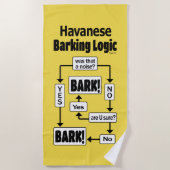 Havanese Blaaslogica Strandlaken (Voorkant)