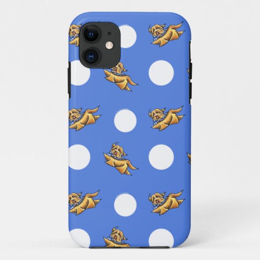 Havanese Blue Polka Dots Case-Mate iPhone Case (Achterkant)