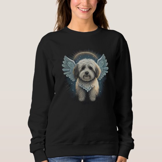 Havanese Bolonka Dog Wings Angel Rainbow Bridge Gr Trui (Voorkant)