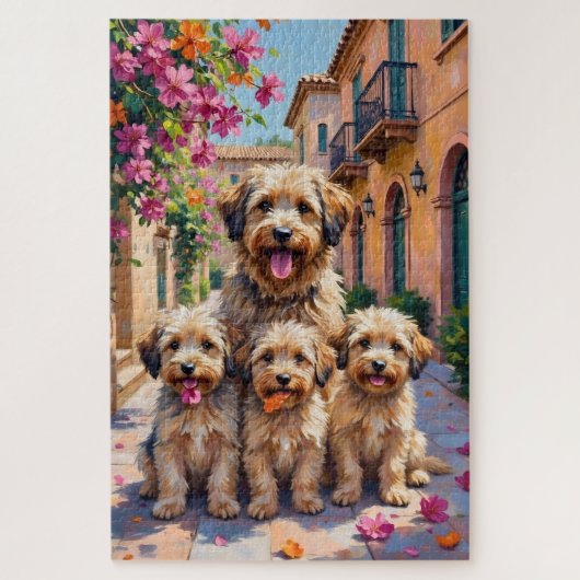 Havanese Bougainvillea Binnenplaats Kunst Legpuzzel (Verticaal)
