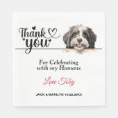 Havanese bruiloft dank u servet (Voorkant)