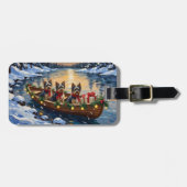 Havanese Christmas Boat Holiday Bagagelabel (Voorkant horizontaal)