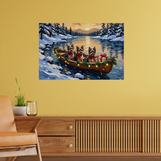 Havanese Christmas Boat Holiday Poster (Woonkamer 2)