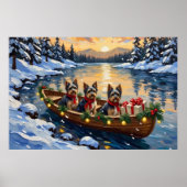 Havanese Christmas Boat Holiday Poster (Voorkant)