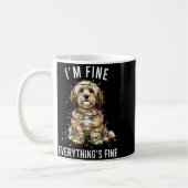 Havanese Christmas I'm Fine Everything Is Fine Koffiemok (Links)