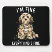 Havanese Christmas I'm Fine Everything Is Fine  Muismat (Voorkant)
