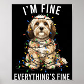 Havanese Christmas I'm Fine Everything Is Fine  Poster (Voorkant)