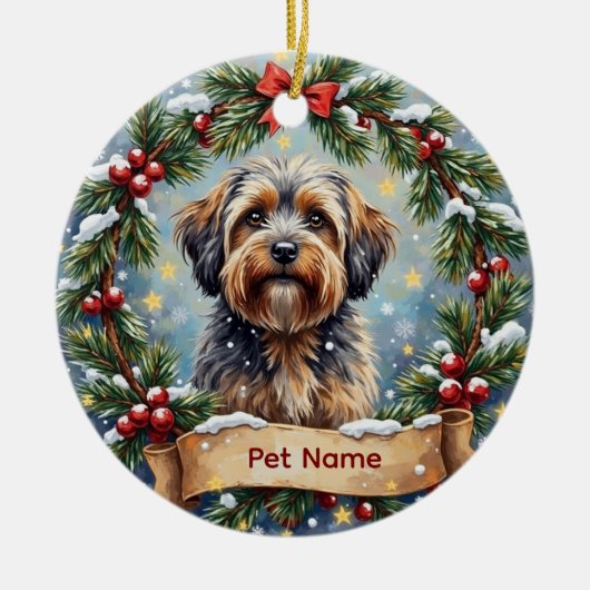 Havanese Christmas Keramisch Ornament (Voorkant)