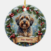 Havanese Christmas Keramisch Ornament (Achterkant)