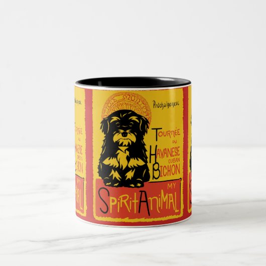 Havanese Cute Dog Coffee Mok (Center)