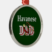 Havanese DAD Metalen Ornament (Rechts)