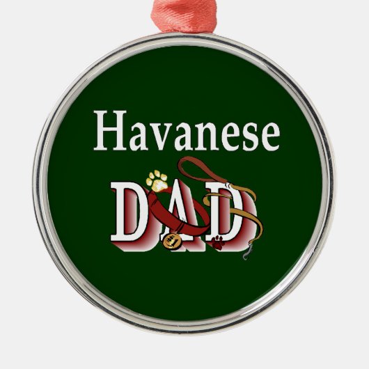 Havanese DAD Metalen Ornament (Voorkant)