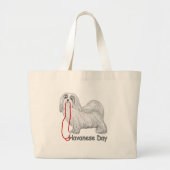Havanese Dag Grote Tote Bag (Voorkant)