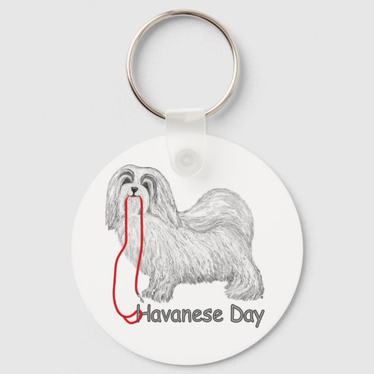 Havanese Dag Sleutelhanger (Voorkant)