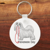 Havanese Dag Sleutelhanger (Voorkant)