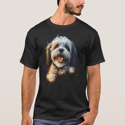 Havanese Dog Bolonka Shih Tzu Lhasa Apso Maltese G T-shirt (Voorkant)