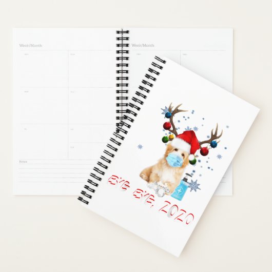 Havanese Dog Bye Bye Christmas New Year Gifts Planner (Display)