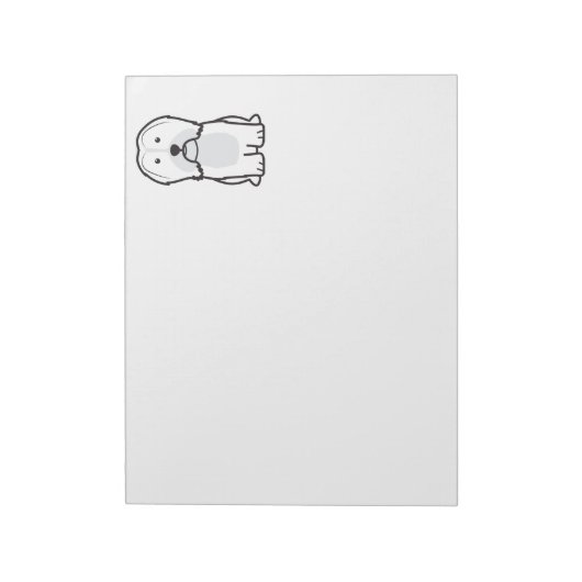 Havanese Dog Cartoon Notitieblok (Linkerzijde)