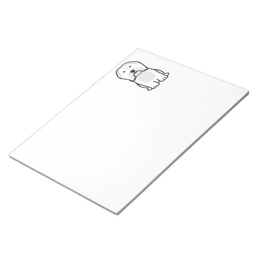 Havanese Dog Cartoon Notitieblok (Schuin)