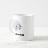 Havanese Dog Coffee Mok - Ik hou van mijn Havanese (Voorkant links)