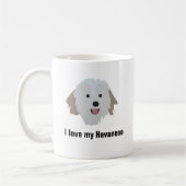 Havanese Dog Coffee Mok - Ik hou van mijn Havanese (Links)