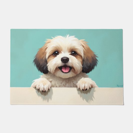 Havanese Dog Doormat Art Deurmat (Voorkant)
