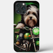 Havanese Dog Driving Bike St. Patrick's Day Case-Mate iPhone Case (Achterkant)