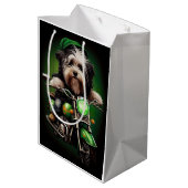 Havanese Dog Driving Bike St. Patrick's Day Medium Cadeauzakje (Achterkant Gekanteld)
