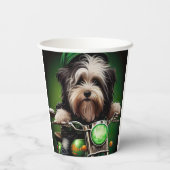 Havanese Dog Driving Bike St. Patrick's Day Papieren Bekers (Achterkant)