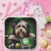 Havanese Dog Driving Bike St. Patrick's Day Papieren Bordje (Feest)